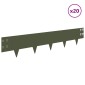 vidaXL Περίγραμμα γκαζόν 20 τμχ. 100 x 20 cm Ατσάλι Λαδί