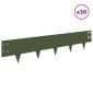 vidaXL Περίγραμμα γκαζόν 30 τμχ. 100 x 20 cm Ατσάλι Λαδί