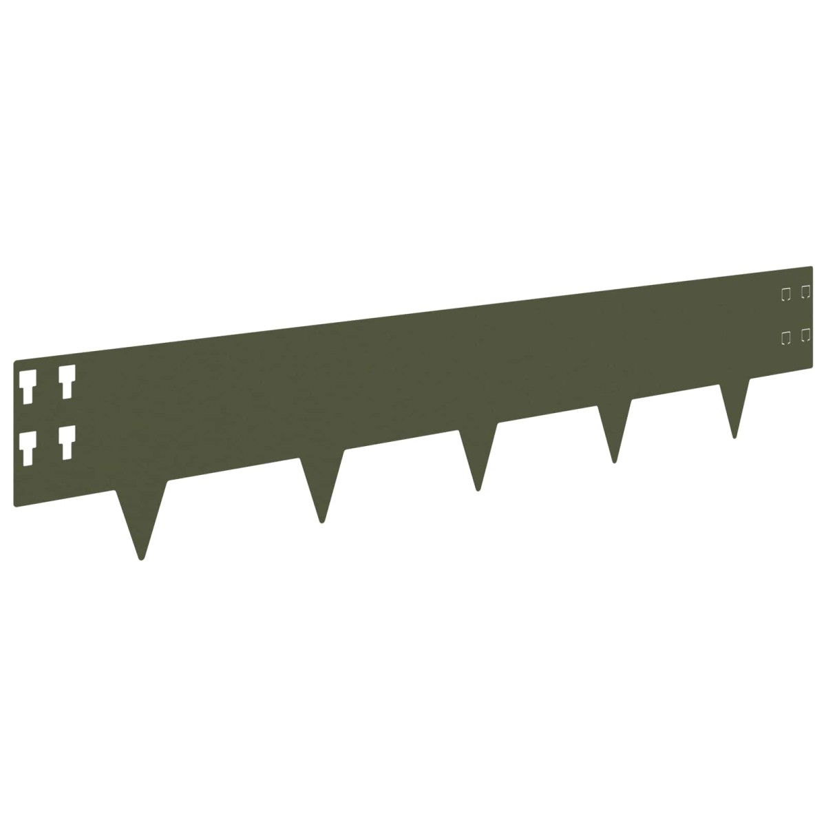 vidaXL Περίγραμμα γκαζόν 50 τμχ. 100 x 20 cm Ατσάλι Λαδί