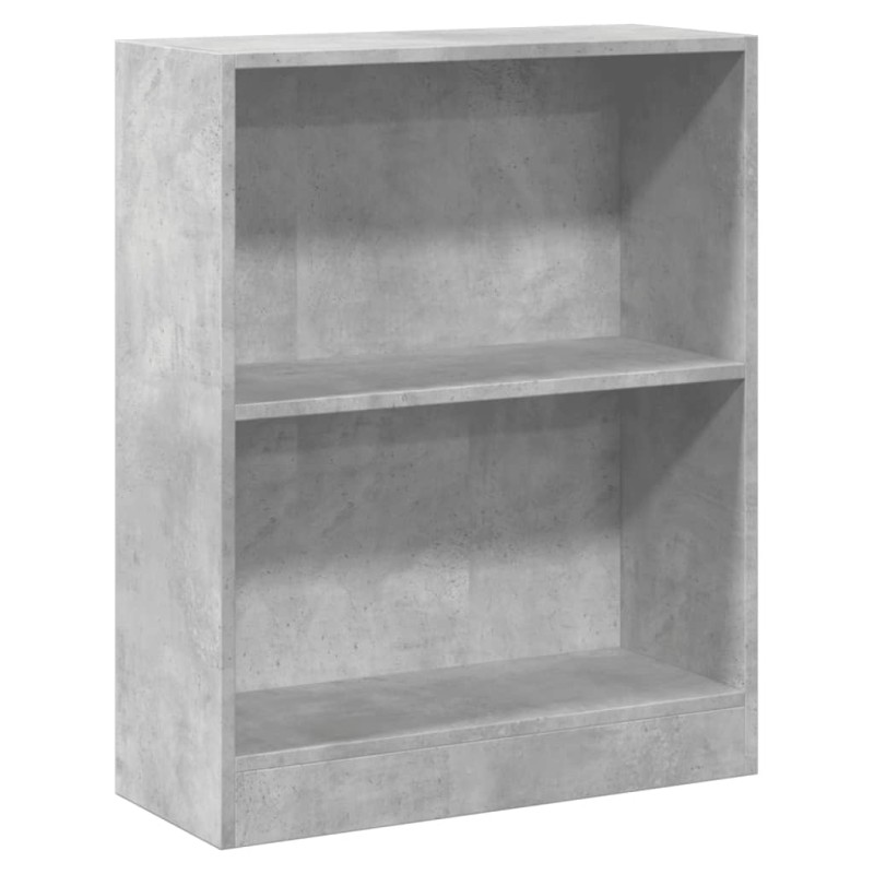 vidaXL Βιβλιοθήκη Γκρι Σκυροδέματος 60x24x76 εκ. Επεξεργασμένο Ξύλο