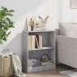 vidaXL Βιβλιοθήκη Γκρι Σκυροδέματος 60x24x74,5 εκ. Επεξεργασμένο Ξύλο