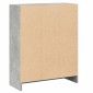 vidaXL Βιβλιοθήκη Γκρι Σκυροδέματος 60x24x74,5 εκ. Επεξεργασμένο Ξύλο