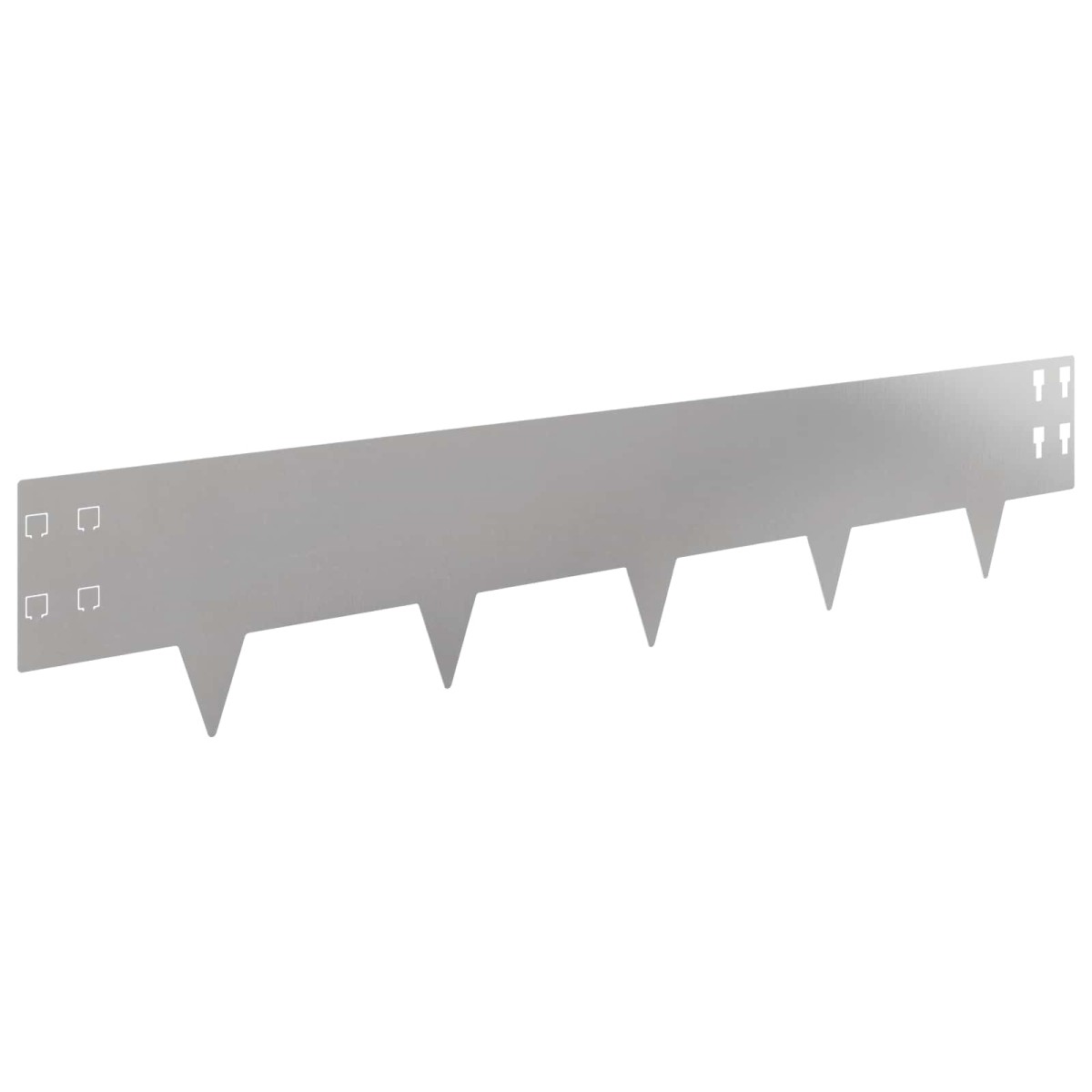 vidaXL Περίγραμμα γκαζόν 50 τμχ. 100 x 20 cm Ατσάλι Ασημί