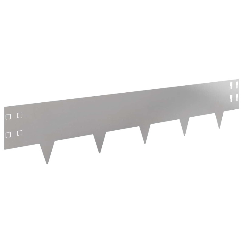 vidaXL Περίγραμμα γκαζόν 50 τμχ. 100 x 20 cm Ατσάλι Ασημί
