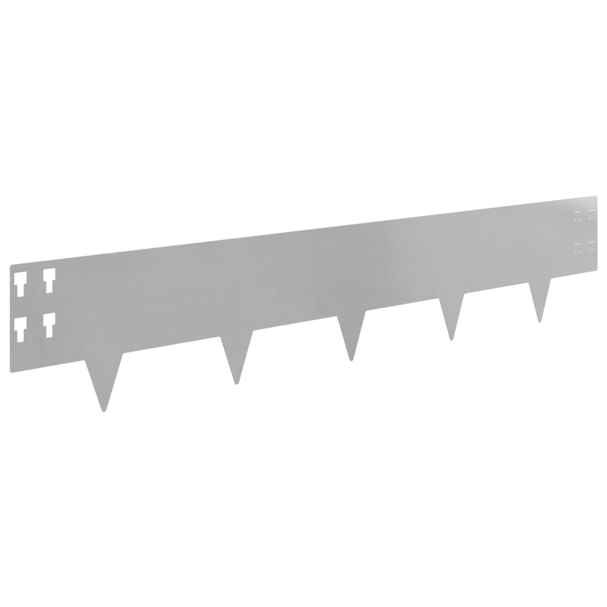 vidaXL Περίγραμμα γκαζόν 50 τμχ. 100 x 20 cm Ατσάλι Ασημί