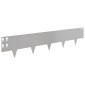 vidaXL Περίγραμμα γκαζόν 50 τμχ. 100 x 20 cm Ατσάλι Ασημί