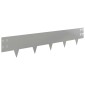 vidaXL Περίγραμμα γκαζόν 30 τμχ. 100 x 20 cm Ατσάλι Ασημί