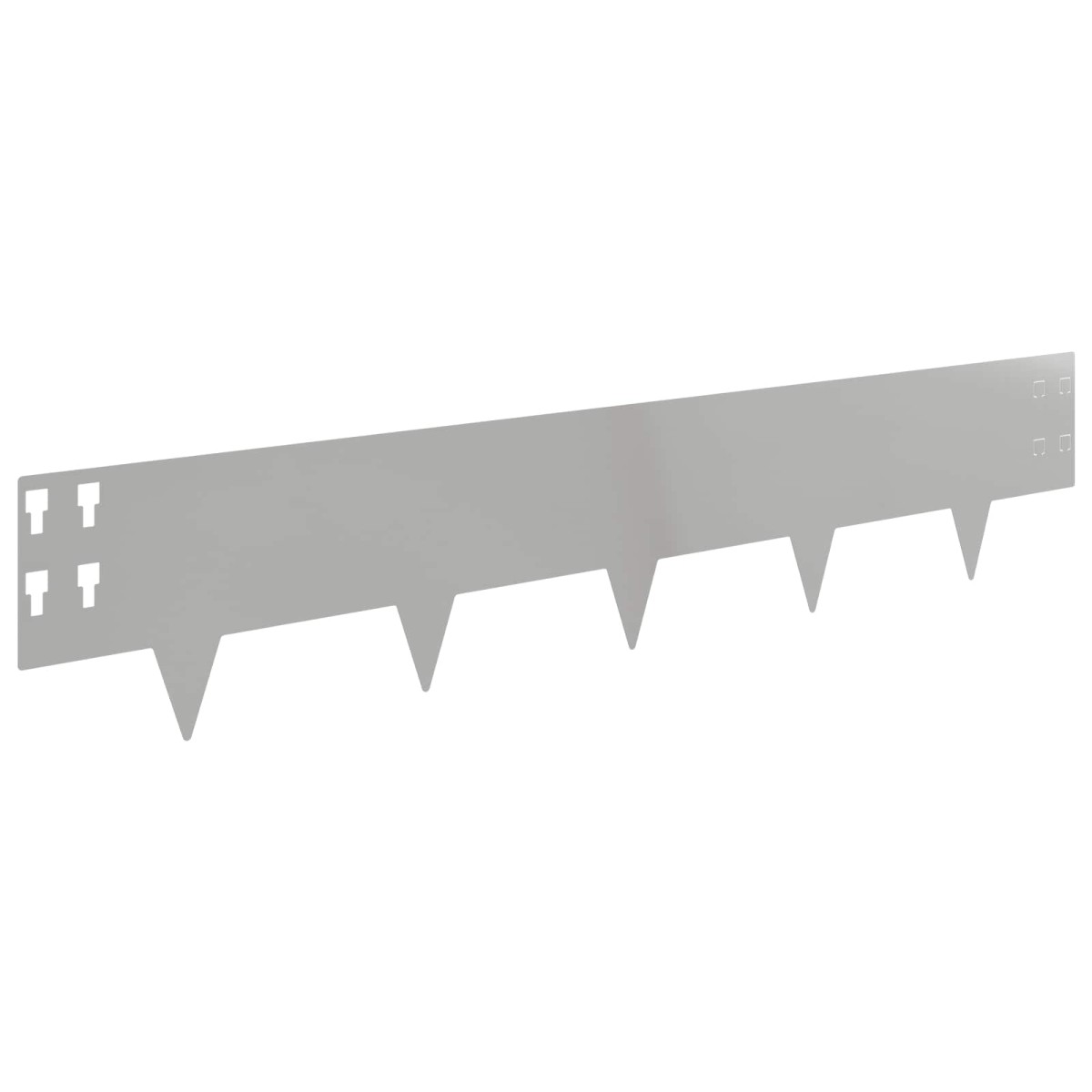 vidaXL Περίγραμμα γκαζόν 30 τμχ. 100 x 20 cm Ατσάλι Ασημί