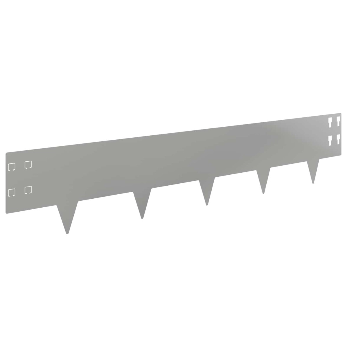 vidaXL Περίγραμμα γκαζόν 50 τμχ. 100 x 20 cm Ατσάλι Ασημί