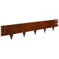 vidaXL Περίγραμμα γκαζόν 10 τμχ. 100 x 20 cm Ατσάλι Σκ rusty