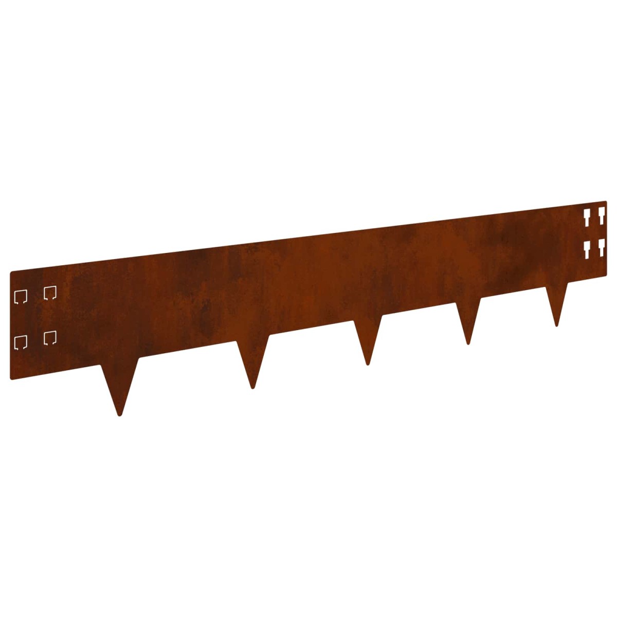 vidaXL Περίγραμμα γκαζόν 30 τμχ. 100 x 20 cm Ατσάλι Σκ rusty