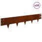 vidaXL Περίγραμμα γκαζόν 50 τμχ. 100 x 20 cm Ατσάλι Σκ rusty