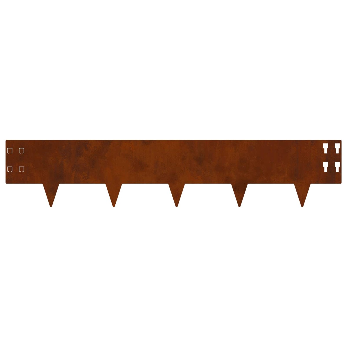 vidaXL Περίγραμμα γκαζόν 50 τμχ. 100 x 20 cm Ατσάλι Σκ rusty