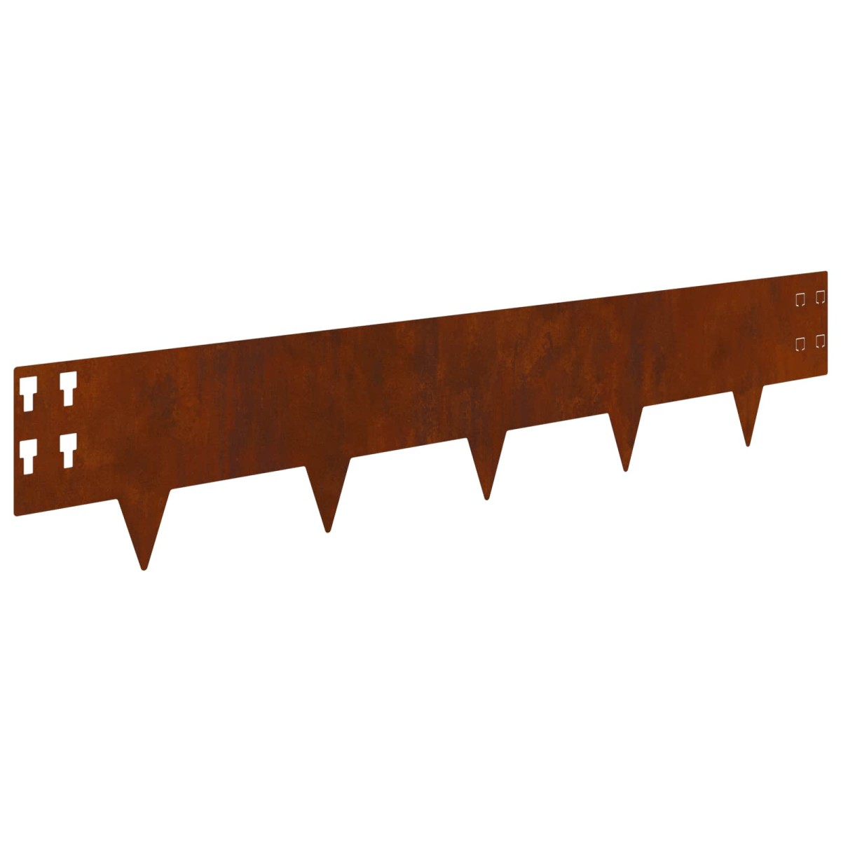 vidaXL Περίγραμμα γκαζόν 50 τμχ. 100 x 20 cm Ατσάλι Σκ rusty