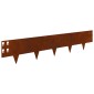 vidaXL Περίγραμμα γκαζόν 50 τμχ. 100 x 20 cm Ατσάλι Σκ rusty