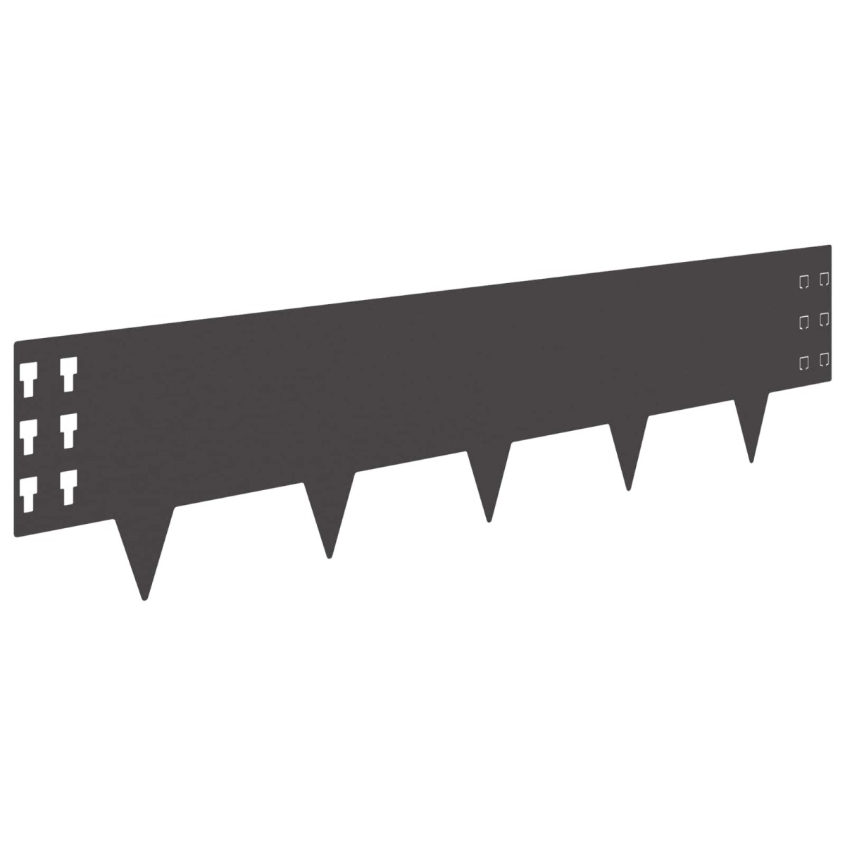 vidaXL Περίγραμμα γκαζόν 20 τμχ. 100 x 25 cm Ατσάλι Μαύρο