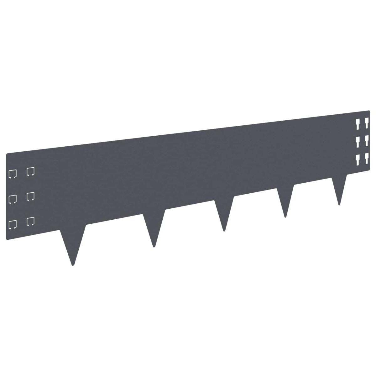 vidaXL Περίγραμμα γκαζόν 30 τμχ. 100 x 25 cm Ατσάλι Ανθρακί