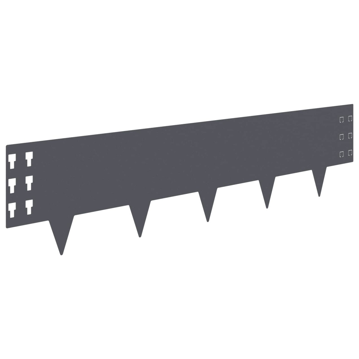 vidaXL Περίγραμμα γκαζόν 30 τμχ. 100 x 25 cm Ατσάλι Ανθρακί