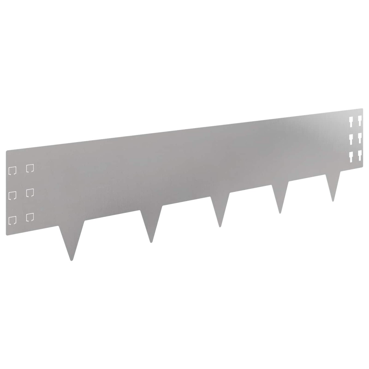 vidaXL Περίγραμμα γκαζόν 10 τμχ. 100 x 25 cm Ατσάλι Ασημί