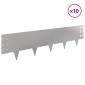 vidaXL Περίγραμμα γκαζόν 10 τμχ. 100 x 25 cm Ατσάλι Ασημί