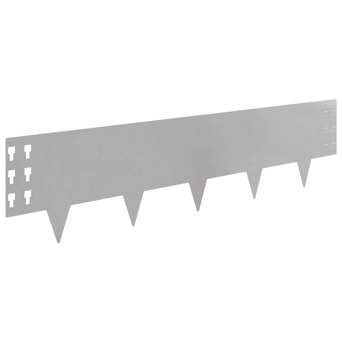 vidaXL Περίγραμμα γκαζόν 10 τμχ. 100 x 25 cm Ατσάλι Ασημί
