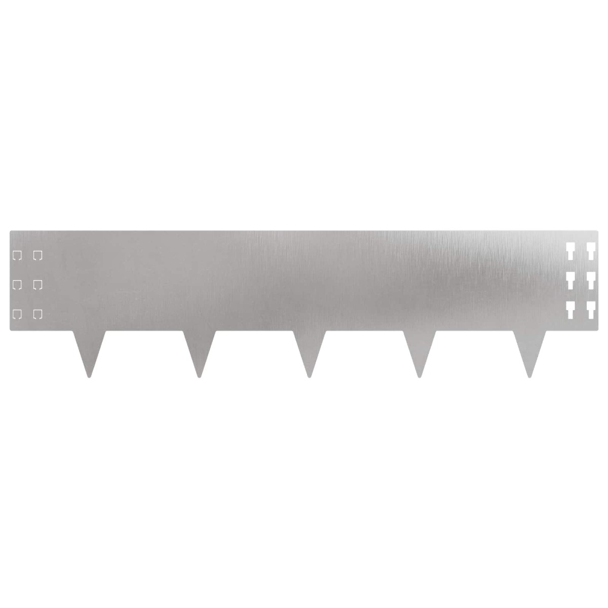 vidaXL Περίγραμμα γκαζόν 30 τμχ. 100 x 25 cm Ατσάλι Ασημί