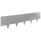 vidaXL Περίγραμμα γκαζόν 30 τμχ. 100 x 25 cm Ατσάλι Ασημί