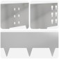 vidaXL Περίγραμμα γκαζόν 30 τμχ. 100 x 25 cm Ατσάλι Ασημί