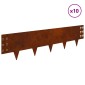 vidaXL Περίγραμμα γκαζόν 10 τμχ. 100 x 25 cm Ατσάλι Σκ rusty