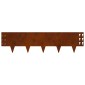 vidaXL Περίγραμμα γκαζόν 10 τμχ. 100 x 25 cm Ατσάλι Σκ rusty
