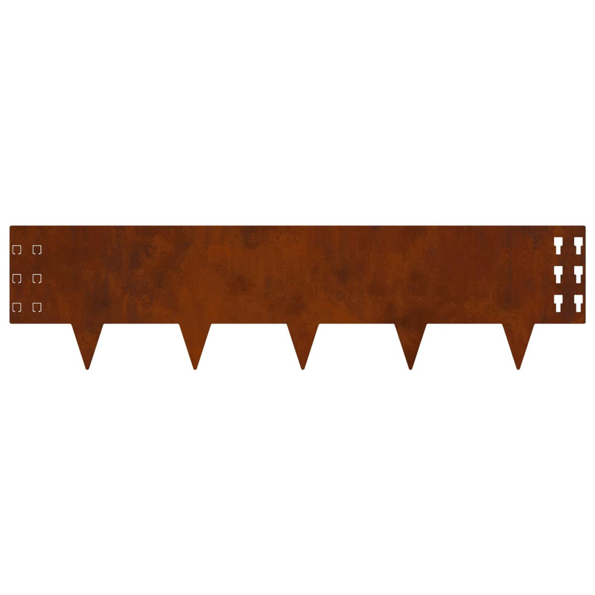 vidaXL Περίγραμμα γκαζόν 20 τμχ. 100 x 25 cm Ατσάλι Σκ rusty
