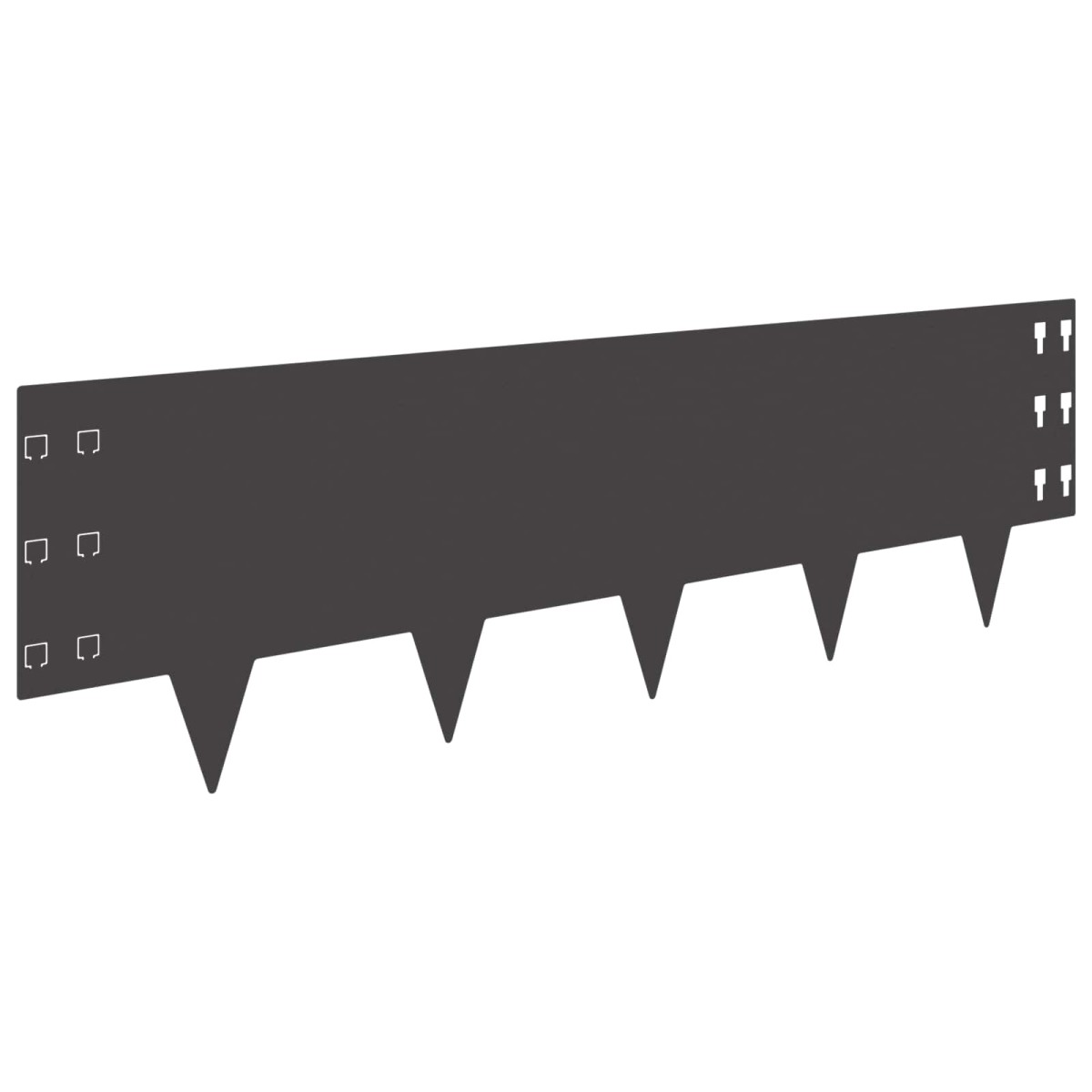 vidaXL Περίγραμμα γκαζόν 10 τμχ. 100 x 30 cm Ατσάλι Μαύρο