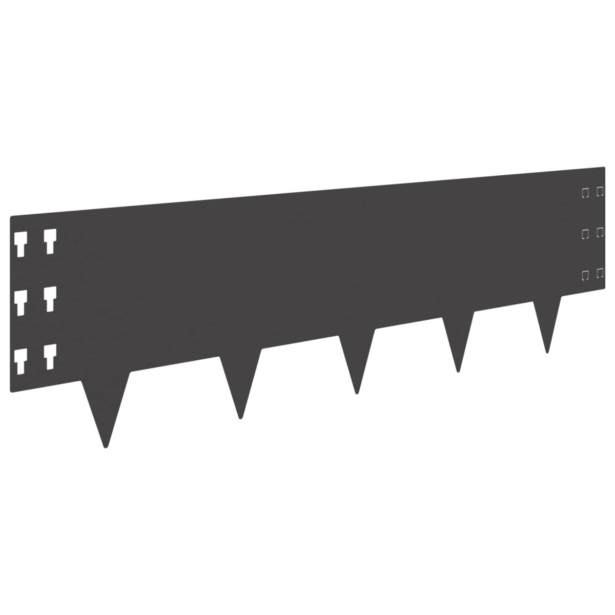 vidaXL Περίγραμμα γκαζόν 30 τμχ. 100 x 30 cm Ατσάλι Μαύρο