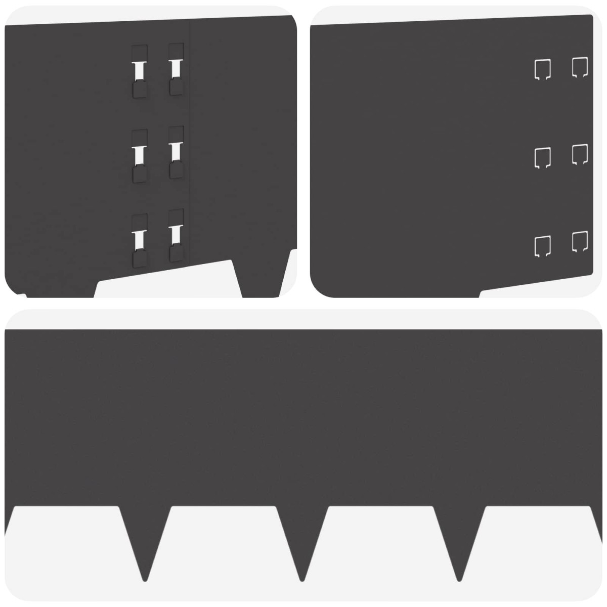 vidaXL Περίγραμμα γκαζόν 30 τμχ. 100 x 30 cm Ατσάλι Μαύρο