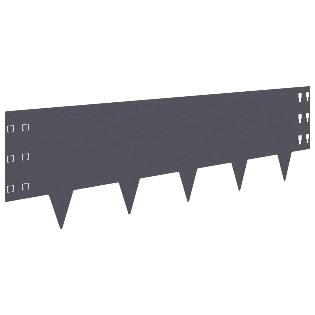vidaXL Περίγραμμα γκαζόν 10 τμχ. 100 x 30 cm Ατσάλι Ανθρακί