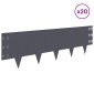 vidaXL Περίγραμμα γκαζόν 20 τμχ. 100 x 30 cm Ατσάλι Ανθρακί