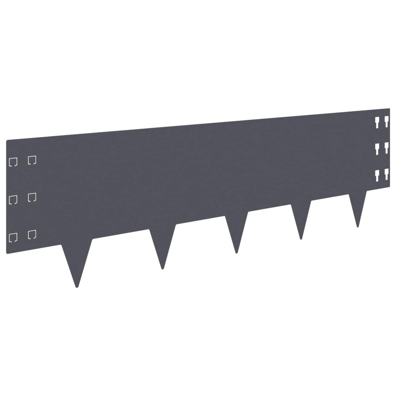 vidaXL Περίγραμμα γκαζόν 30 τμχ. 100 x 30 cm Ατσάλι Ανθρακί