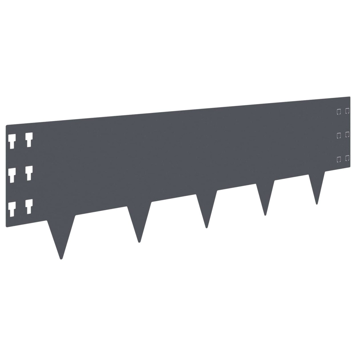 vidaXL Περίγραμμα γκαζόν 30 τμχ. 100 x 30 cm Ατσάλι Ανθρακί