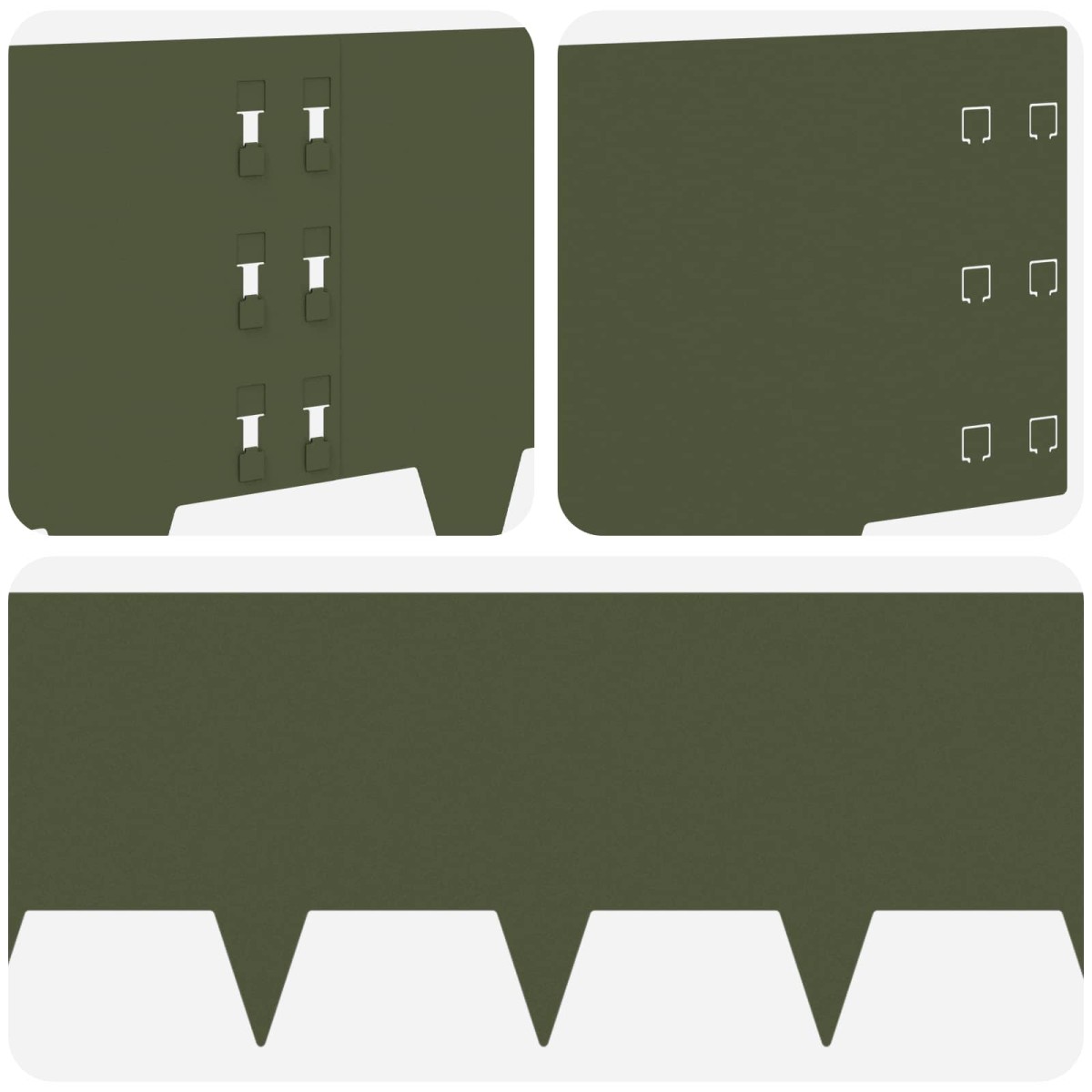 vidaXL Περίγραμμα γκαζόν 20 τμχ. 100 x 30 cm Ατσάλι Λαδί