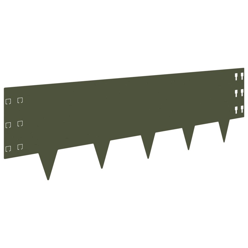 vidaXL Περίγραμμα γκαζόν 30 τμχ. 100 x 30 cm Ατσάλι Λαδί