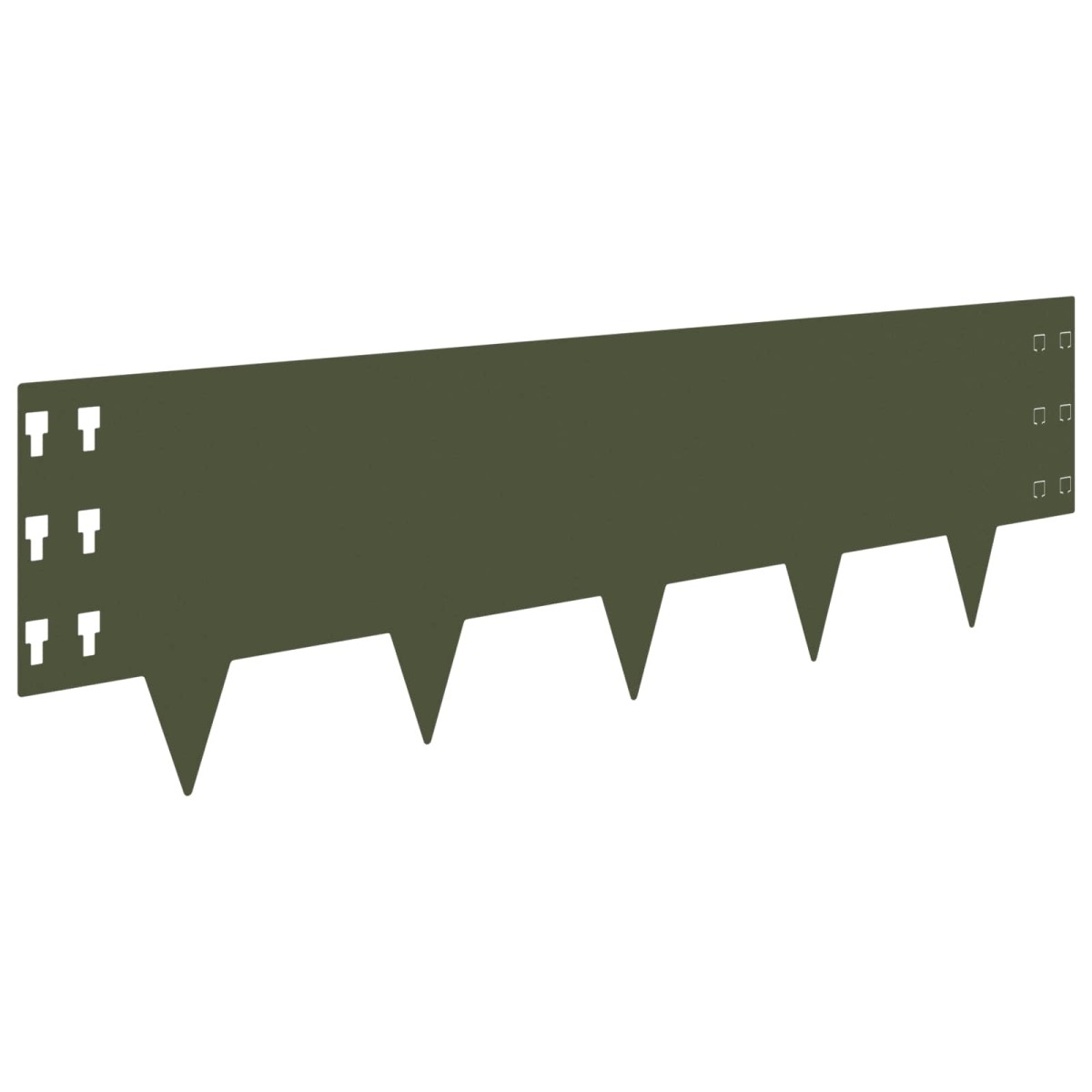 vidaXL Περίγραμμα γκαζόν 30 τμχ. 100 x 30 cm Ατσάλι Λαδί