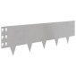 vidaXL Περίγραμμα γκαζόν 10 τμχ. 100 x 30 cm Ατσάλι Ασημί