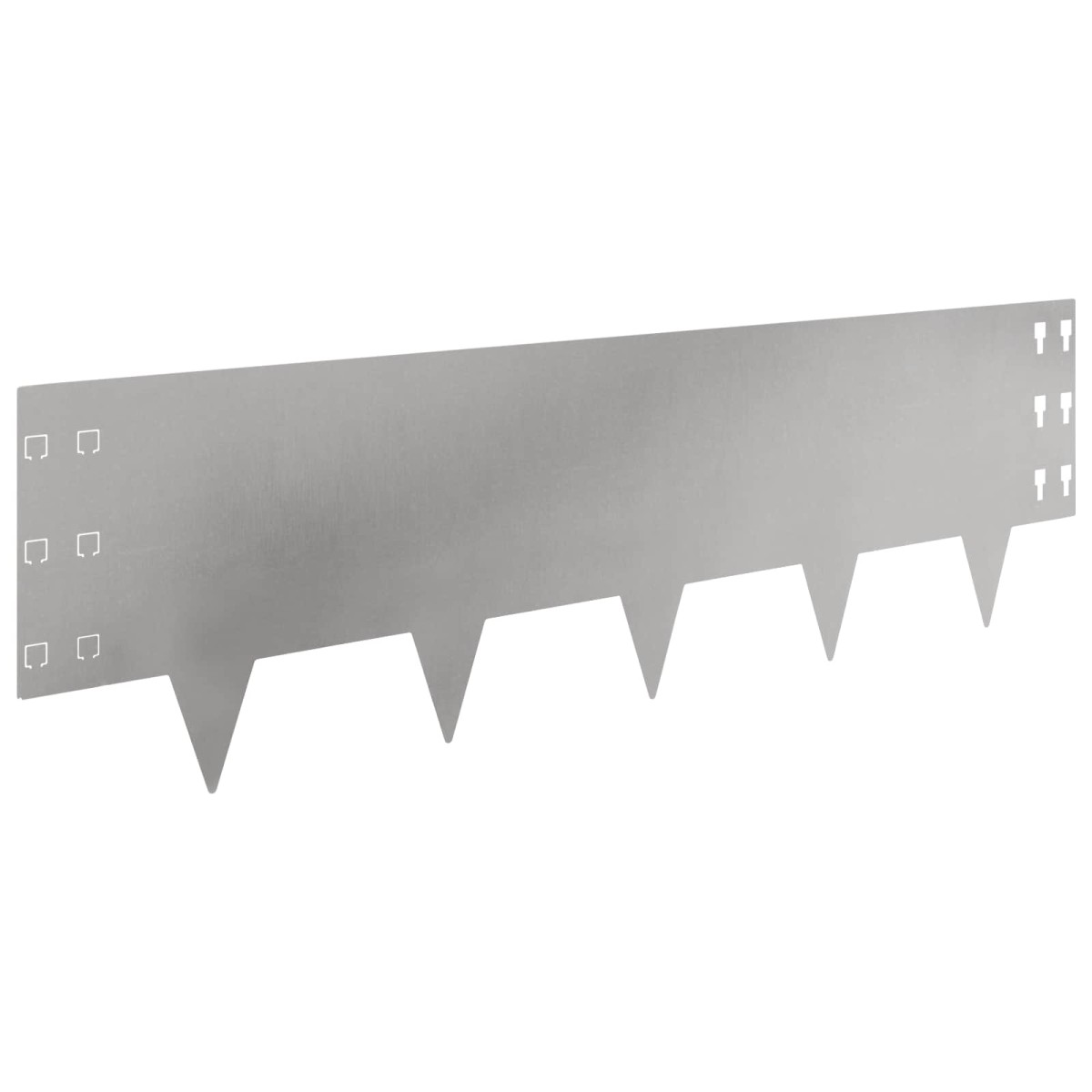vidaXL Περίγραμμα γκαζόν 30 τμχ. 100 x 30 cm Ατσάλι Ασημί