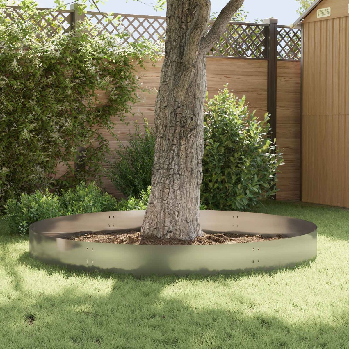 vidaXL Περίγραμμα γκαζόν 30 τμχ. 100 x 30 cm Ατσάλι Ασημί