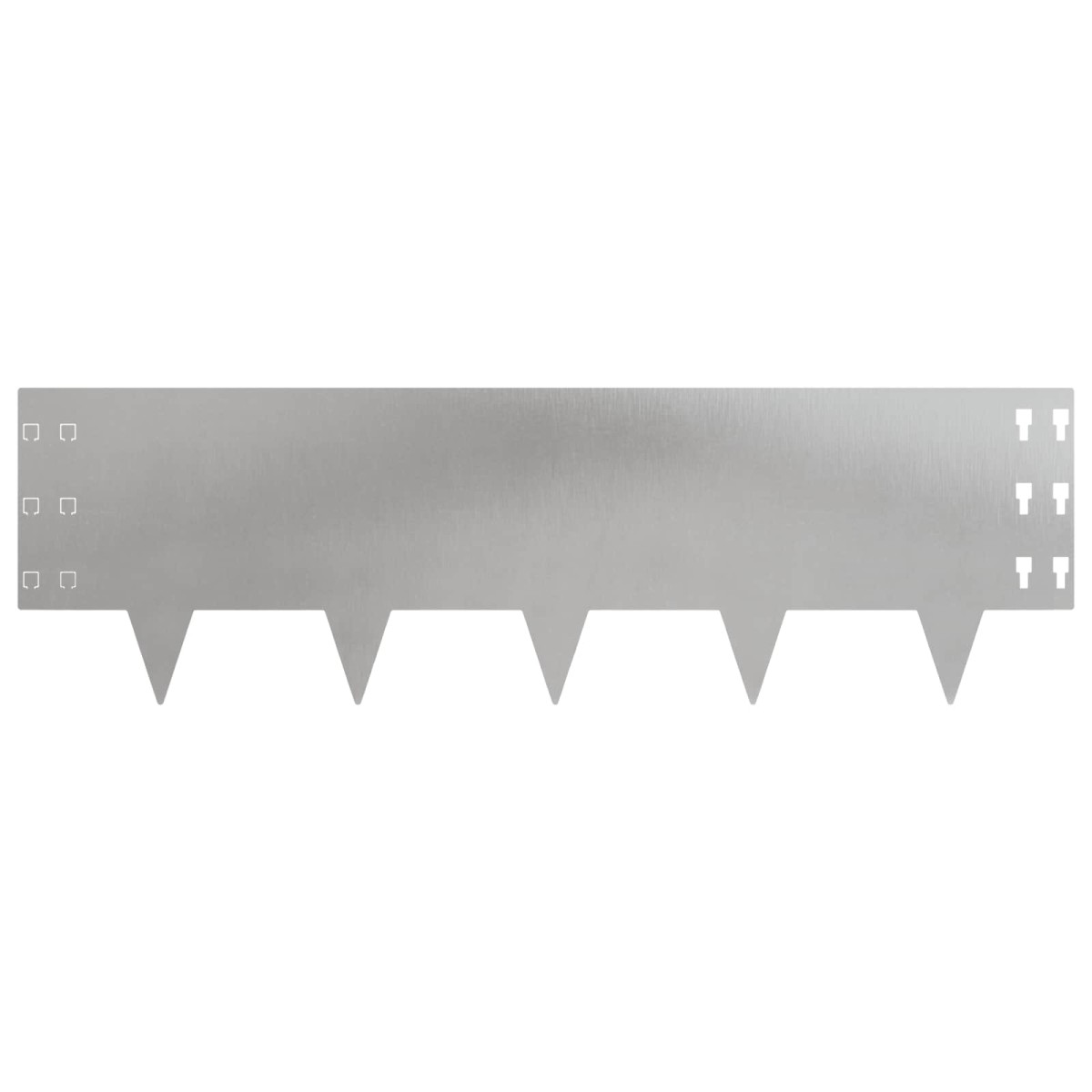 vidaXL Περίγραμμα γκαζόν 30 τμχ. 100 x 30 cm Ατσάλι Ασημί