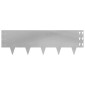 vidaXL Περίγραμμα γκαζόν 10 τμχ. 100 x 30 cm Ατσάλι Ασημί