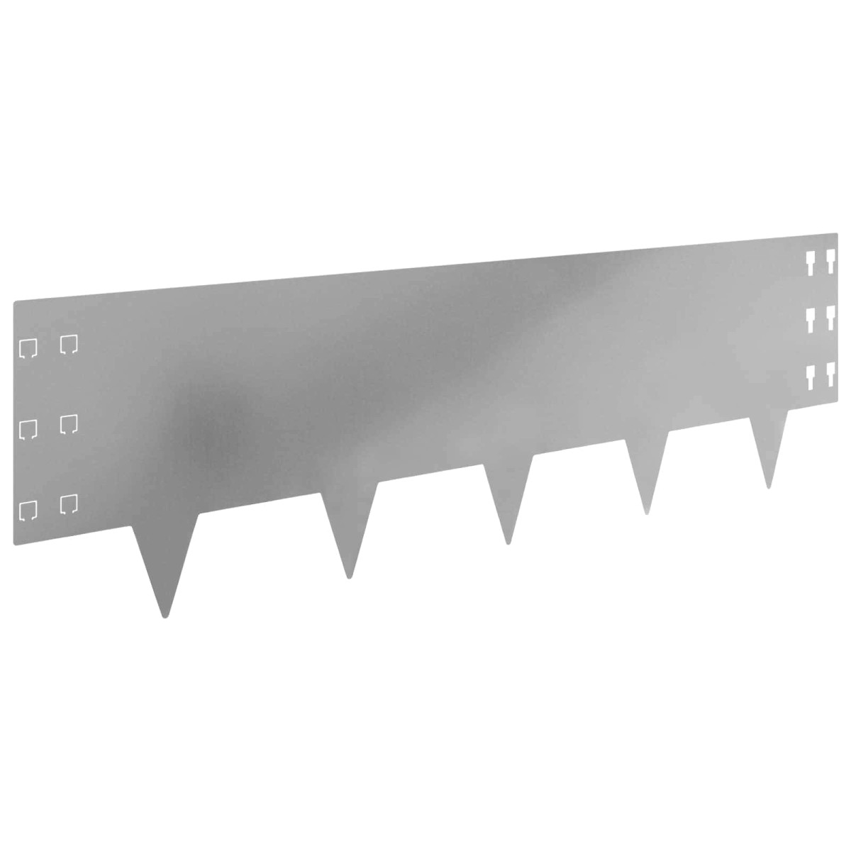 vidaXL Περίγραμμα γκαζόν 20 τμχ. 100 x 30 cm Ατσάλι Ασημί