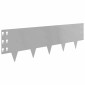 vidaXL Περίγραμμα γκαζόν 20 τμχ. 100 x 30 cm Ατσάλι Ασημί