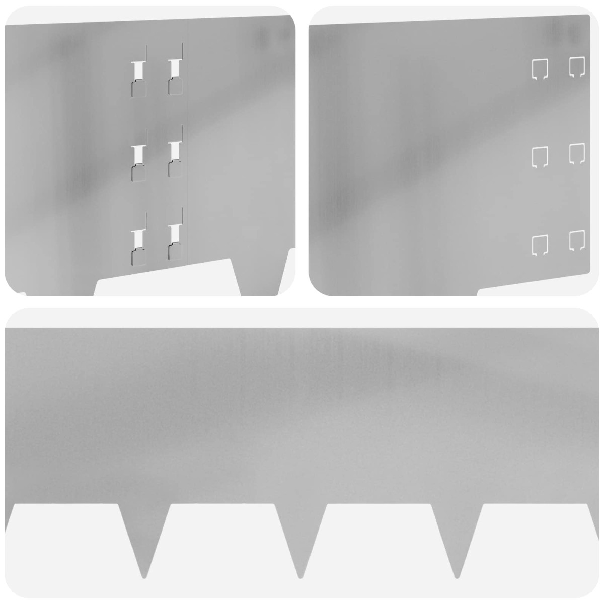 vidaXL Περίγραμμα γκαζόν 20 τμχ. 100 x 30 cm Ατσάλι Ασημί