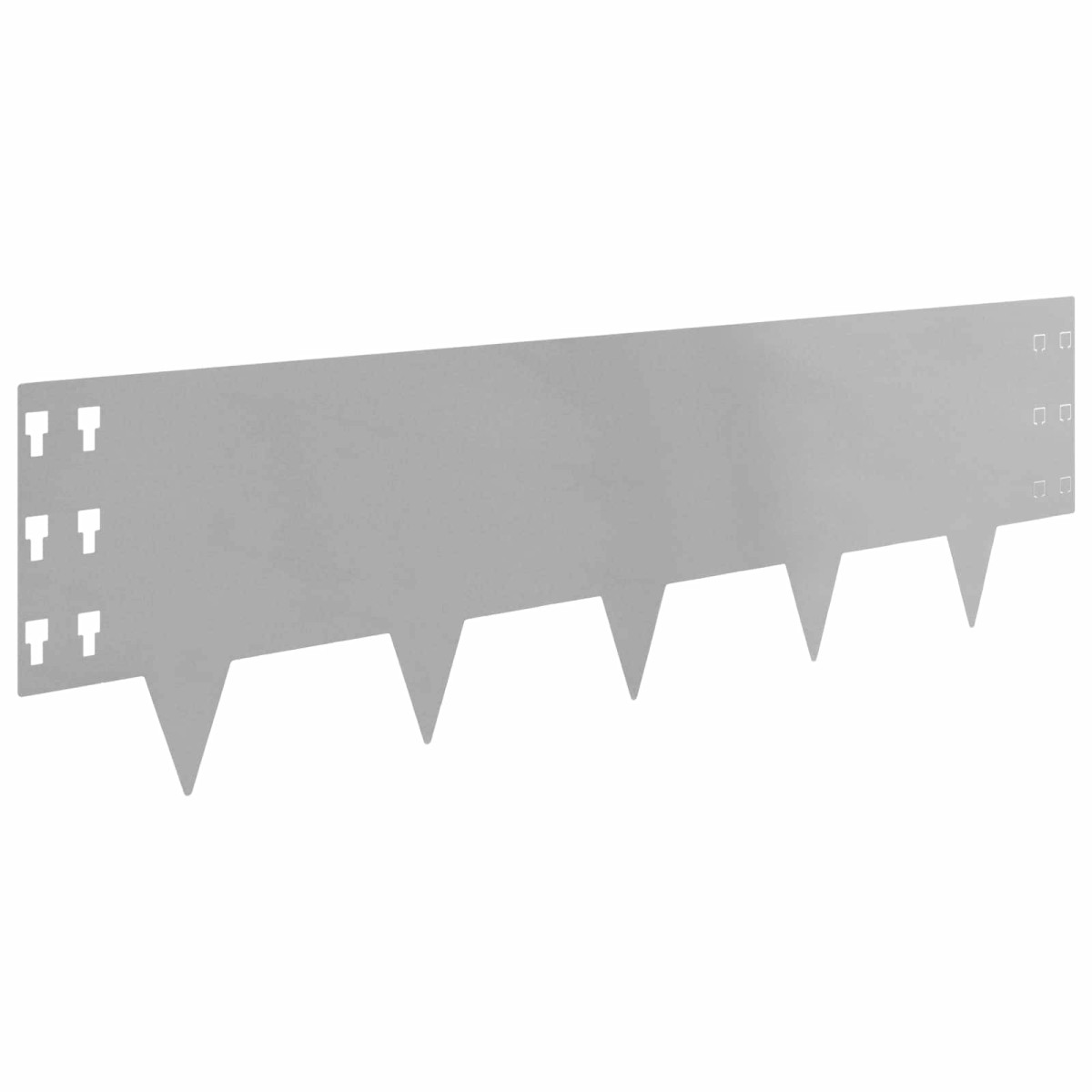 vidaXL Περίγραμμα γκαζόν 30 τμχ. 100 x 30 cm Ατσάλι Ασημί